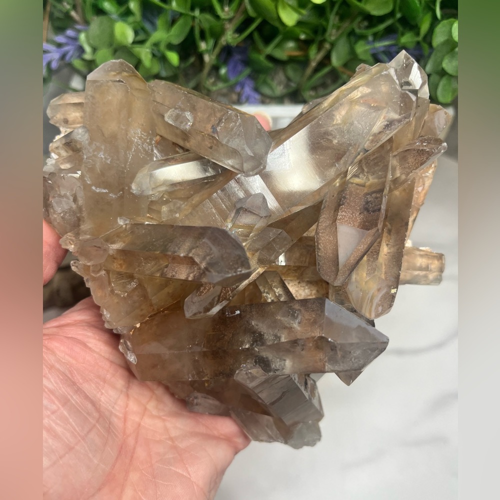 Heart ❤️ Shaped Garden Quartz Cluster - Picture 3 of 7